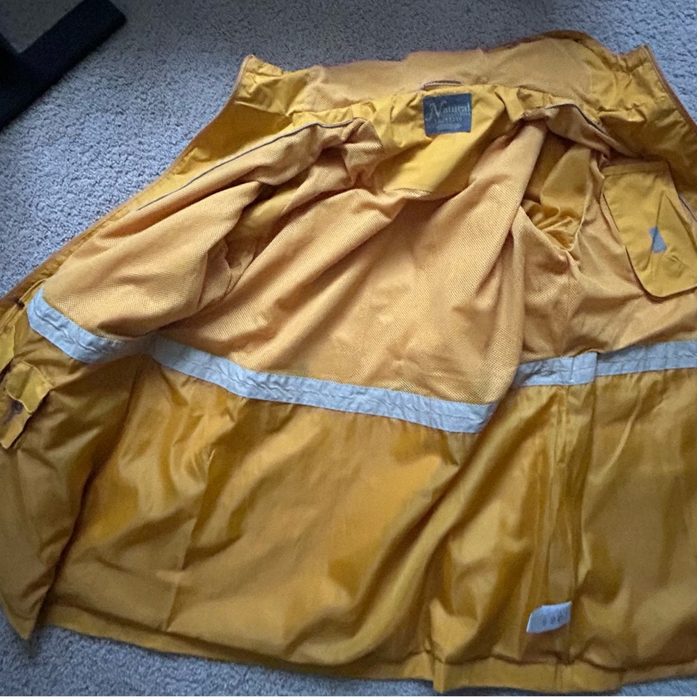 Natural Reflections Mustard Hooded Rain Jacket 1X NWT | Lightweight Utility - Picture 10 of 13